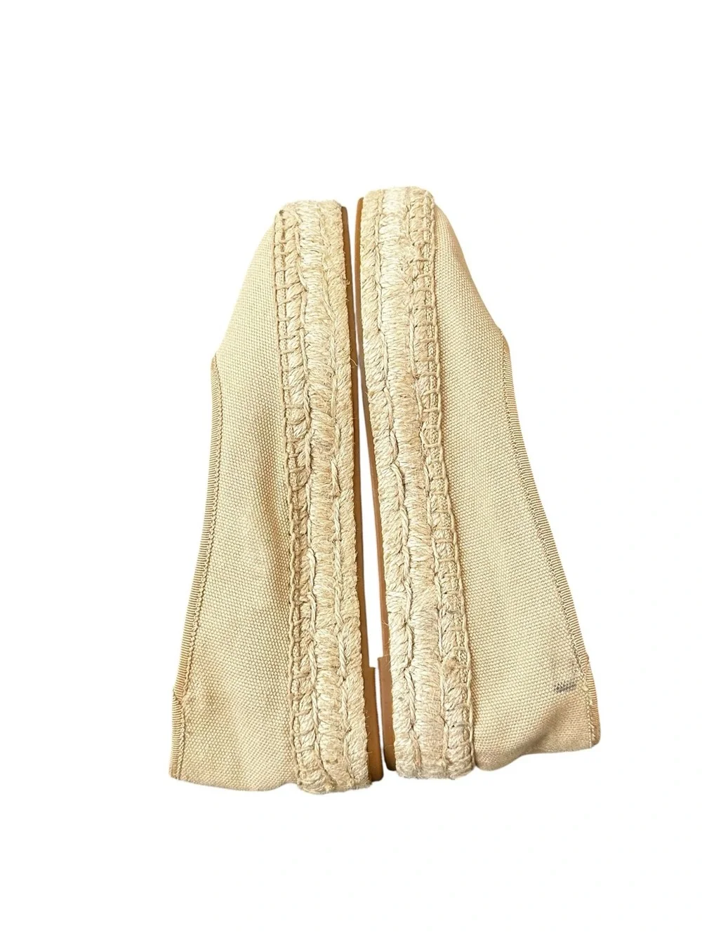 Ralph Lauren Tan Canvas Espadrille Platform Flats size 5.5